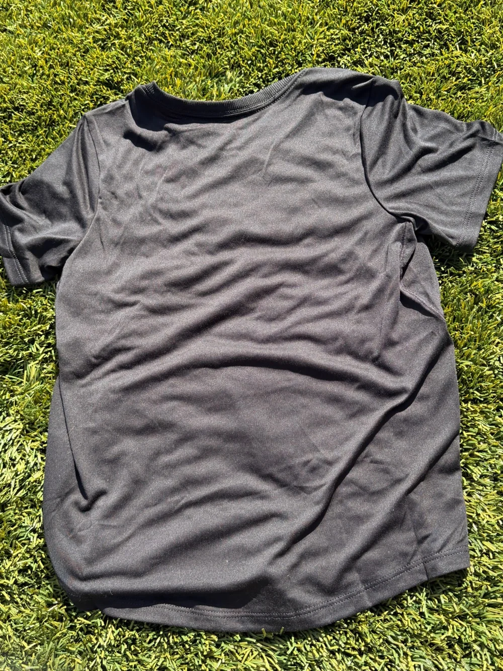 Nike Black Short Sleeve Athletic Tee with White Swoosh